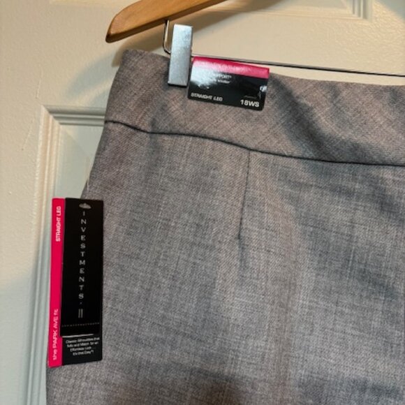 MOVING SALE- NWTInvestments Secret Support Gray Straight Leg Pull-on 18WSHORT - Picture 6 of 8